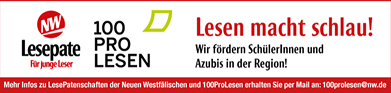 Banner Lesepaten - Wir fördern SchülerInnen und Azubis in der Region