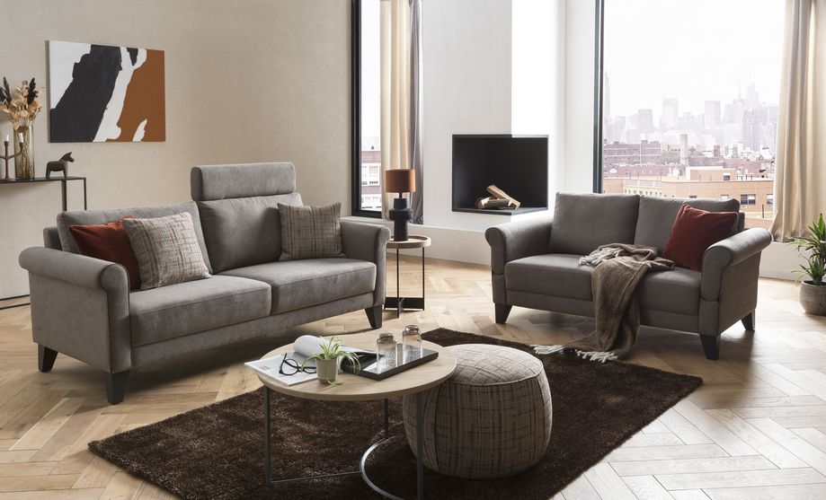 Bardolino 7450 mit Kopfstütze + Pouf 1300