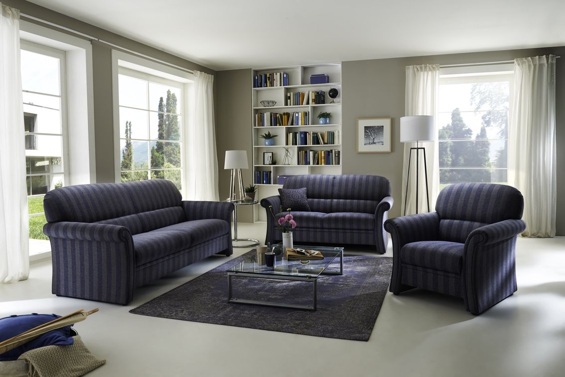 Capella 317 blauer Streifenstoff - Milieu